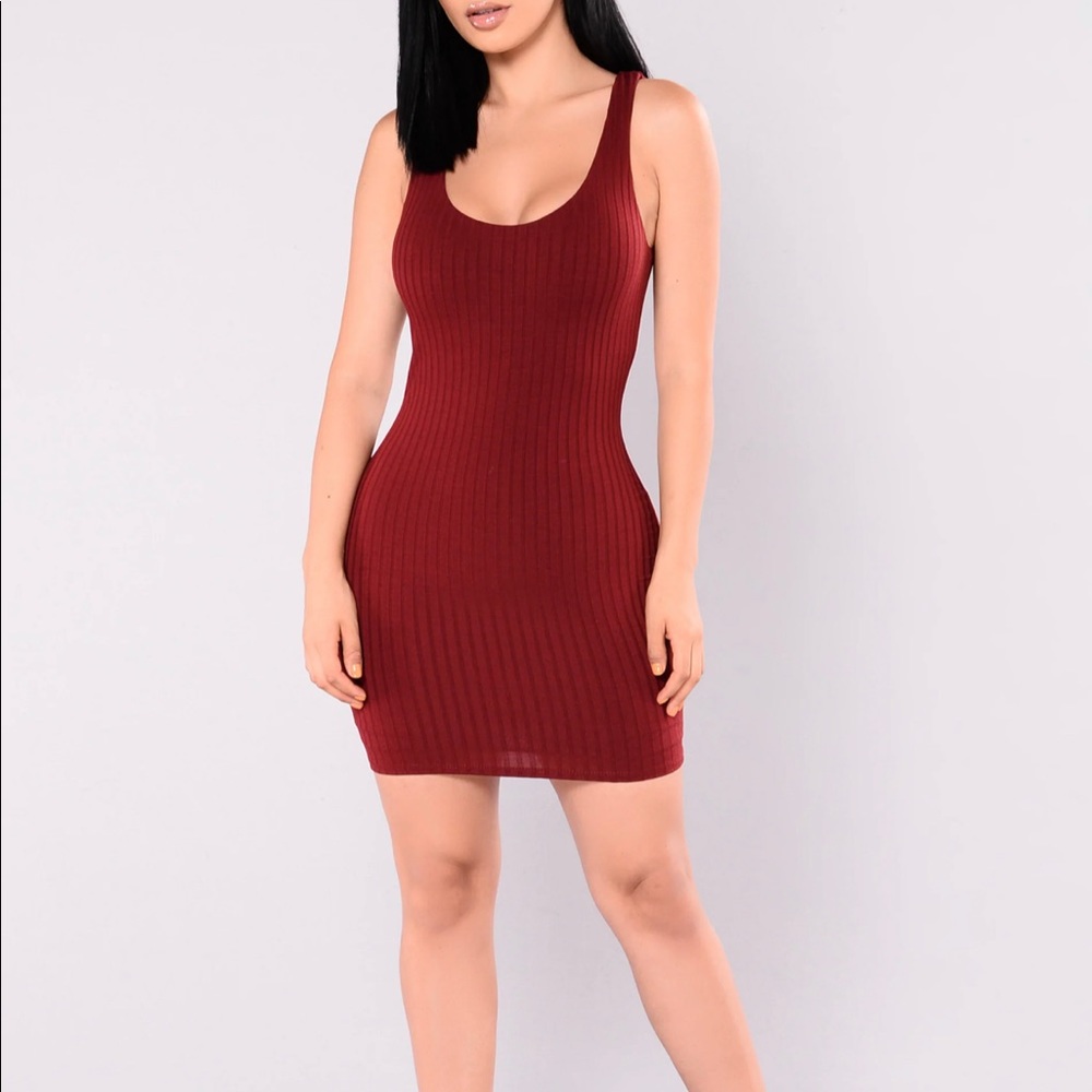 Burgundy Mini Dress
